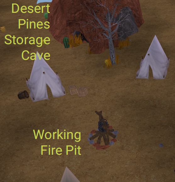 Desert Pines Fire Pit Near Storage