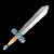 Titanium/Steel Alloy Short Sword